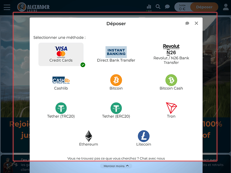 Optez pour une méthode de paiement