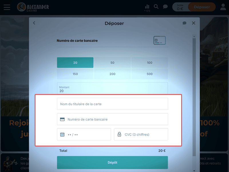 Fournissez des détails sur la transaction