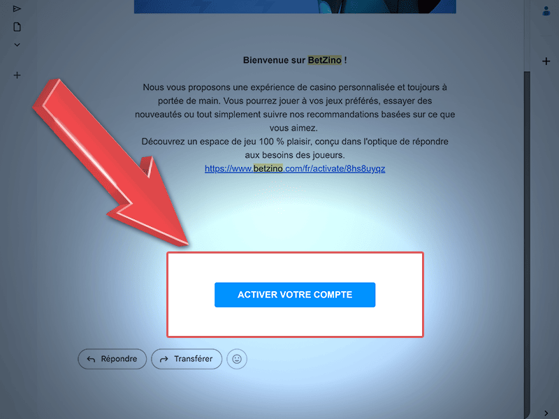 Finalisez l'inscription et activez votre compte