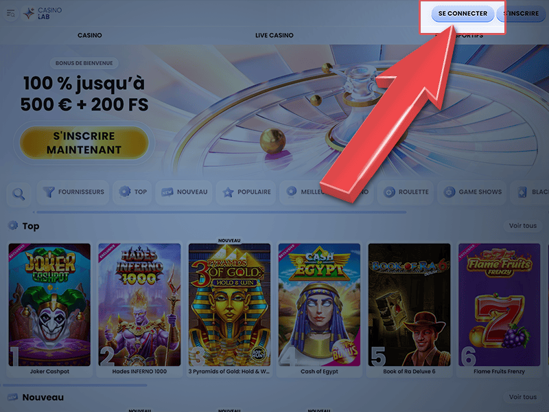 Cliquez sur « Se connecter »