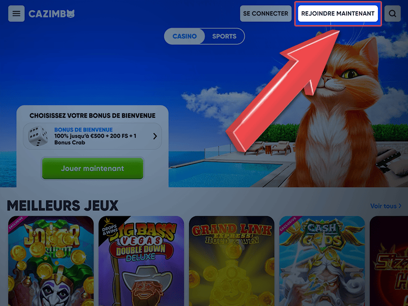 Appuyez sur « Rejoindre Maintenant »