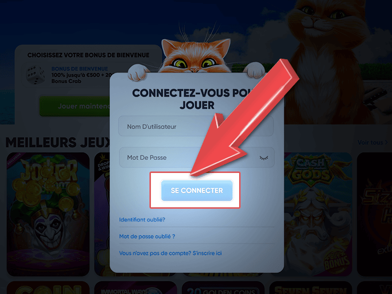 Connectez-vous au compte
