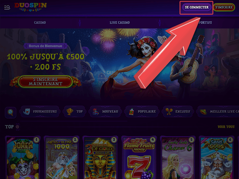 Cliquez sur « Se connecter »