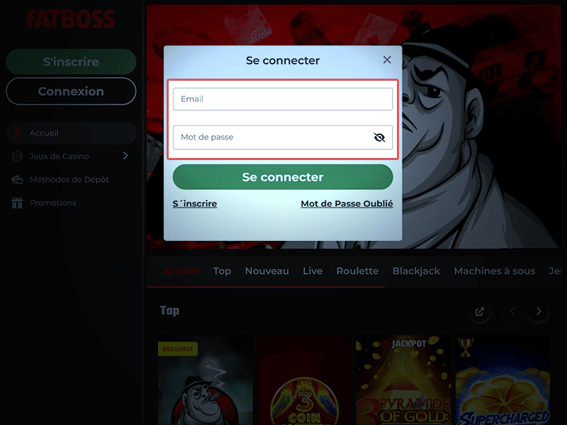 Saisissez vos informations