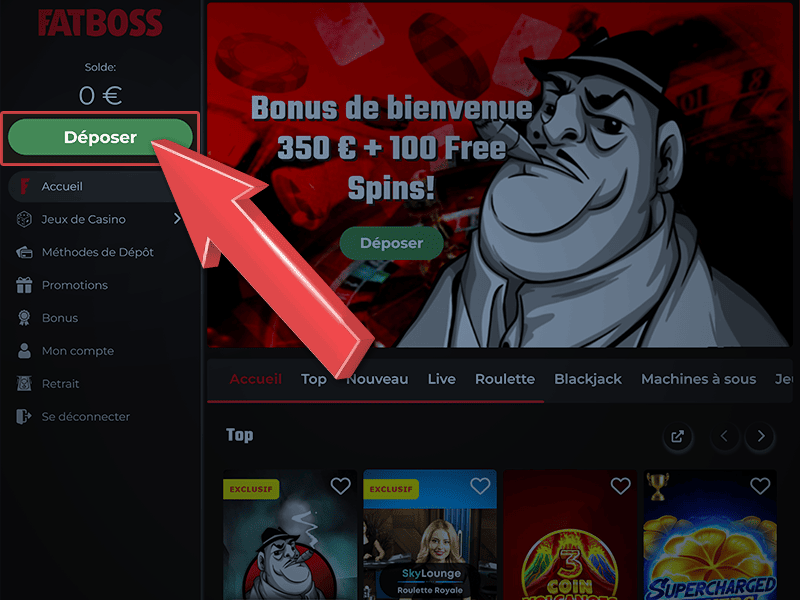 Cliquez sur « Déposer »