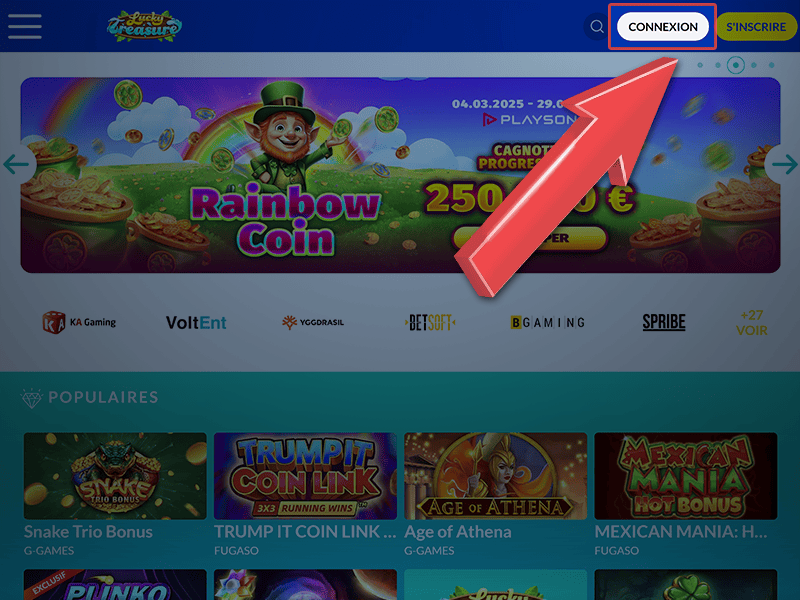 Cliquez sur « Connexion »