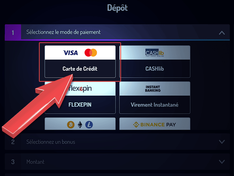 Choisir la méthode de paiement