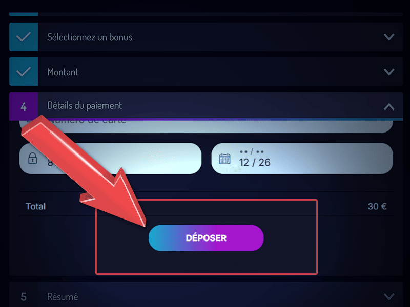 Validez la transaction
