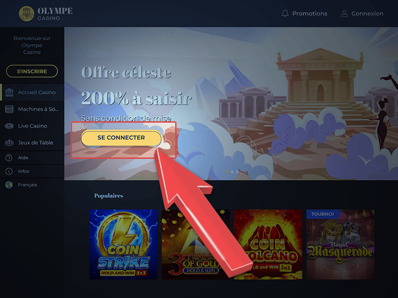 Cliquez sur « SE CONNECTER »