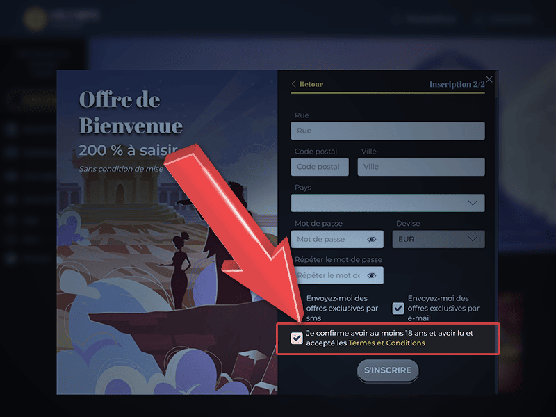Lisez et acceptez les TCG