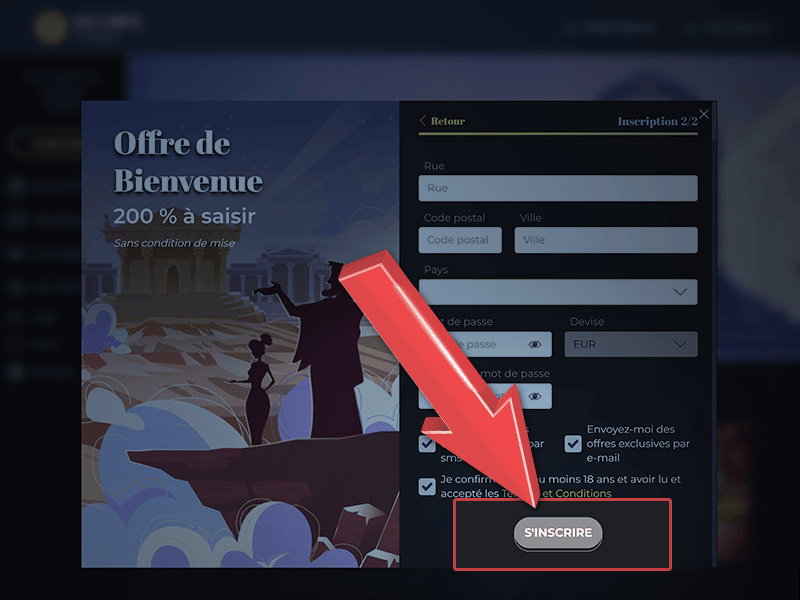 Validez la création du compte