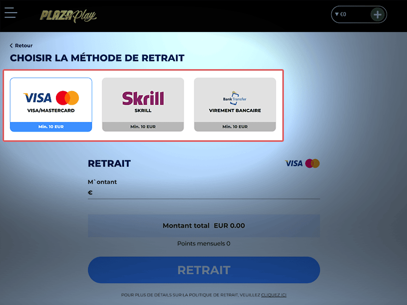 Optez pour une méthode de retrait