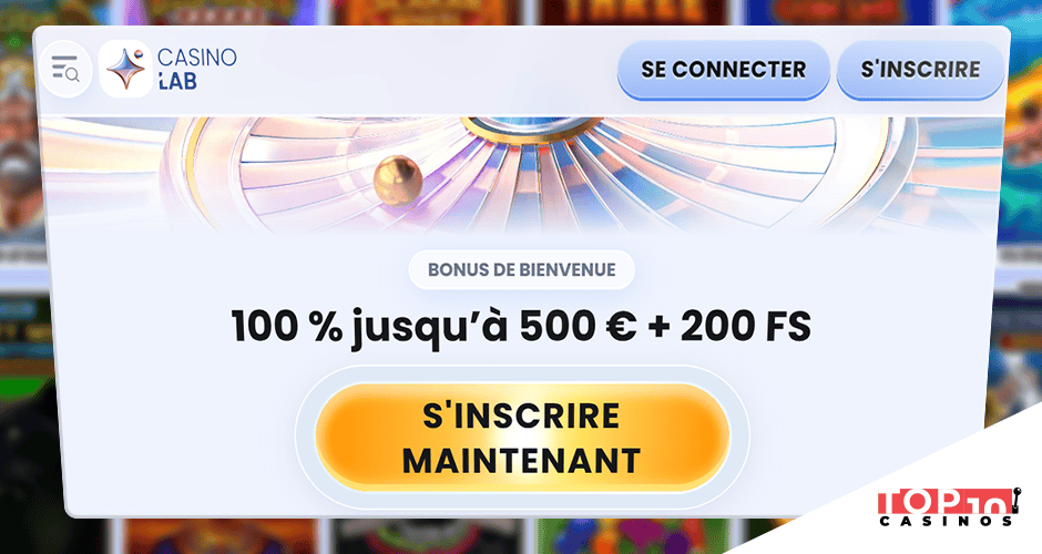 Casino Lab bonus de 500 € + 200 free spins