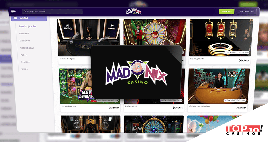 Madnix casino live