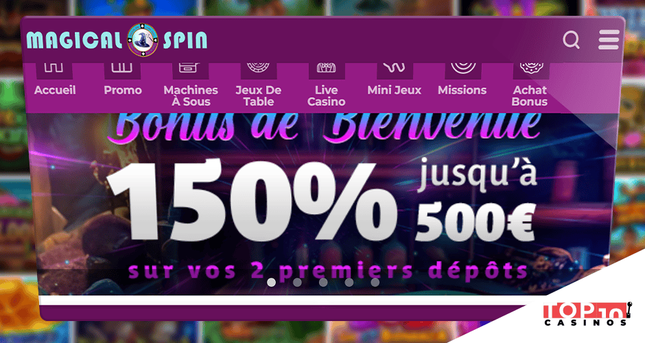 Magical Spin 500 € + 10 € sans dépôt