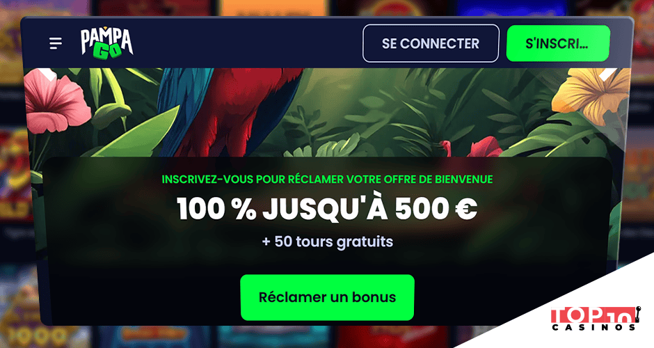 Pampago bonus de 500 € + 50 free spins