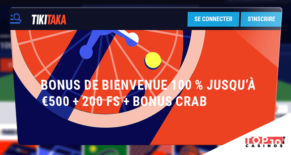 TikiTaka Casino 500 € + 200 tours gratuits