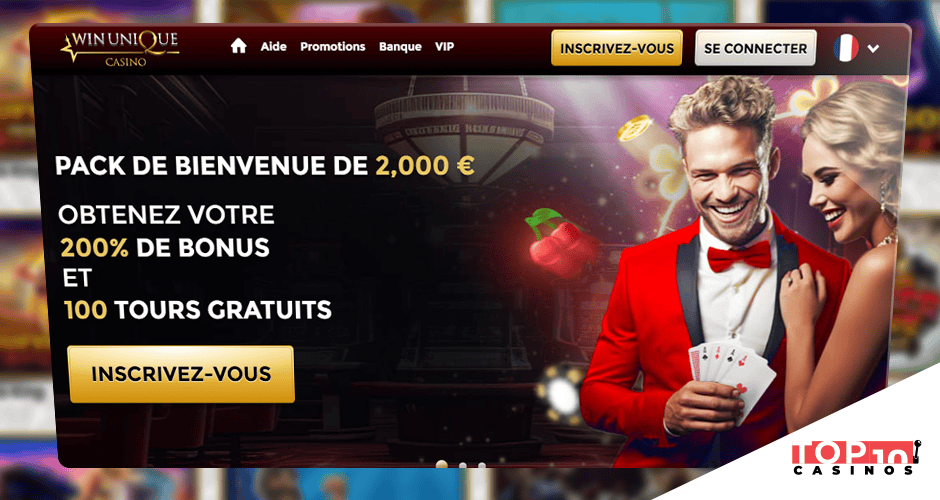 Unique Casino 2 000 € + 100 tours gratuits