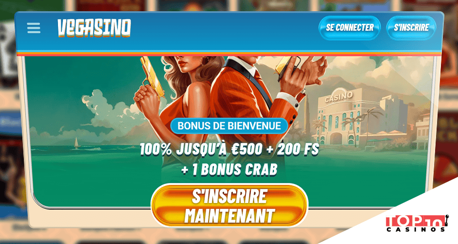 Vegasino bonus 500 € + 200 free spins