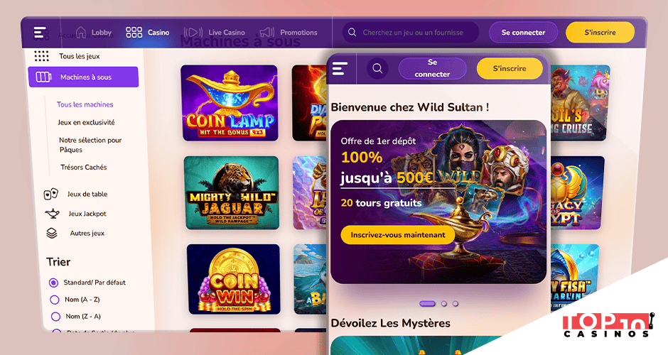wildsultan bonus machines à sous theme