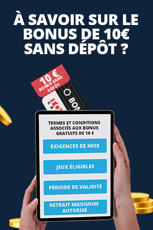 bonus sans dépôt 10€