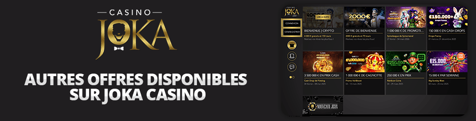 autre promotions et bonus sur joka