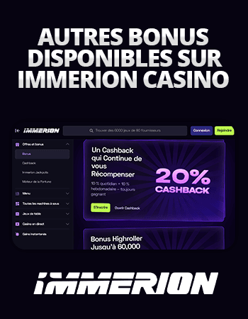 autres promotions sur immerion casino