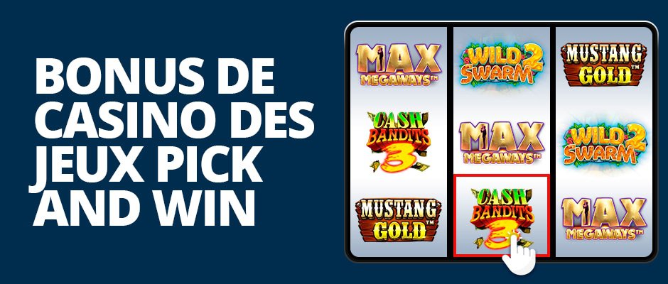 bonus machines à sous avec bonus Pick and Win