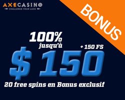 bonus de axe casino