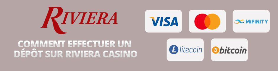 options de dépôt et retrait sur riviera casino