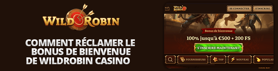 réclamer le bonus de wild robin casino