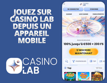 expérience mobile du bonus de Casino Lab