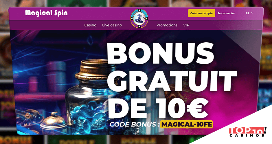 magical spin bonus sans depot 10 euros
