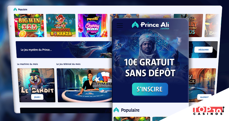 prince ali bonus sans depot 50 euros gratuits