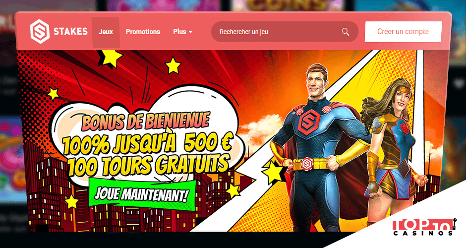 stakes 100 tours gratuits