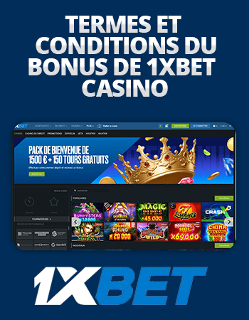 termes et conditions bonus 1xbet