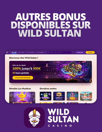 autre bonus disponibles sur wild sultan