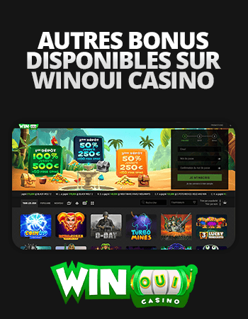 autres bonus disponibles sur winoui casino