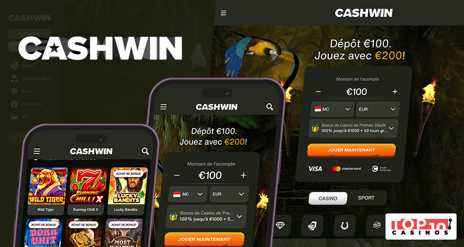 Version mobile de Cashwin