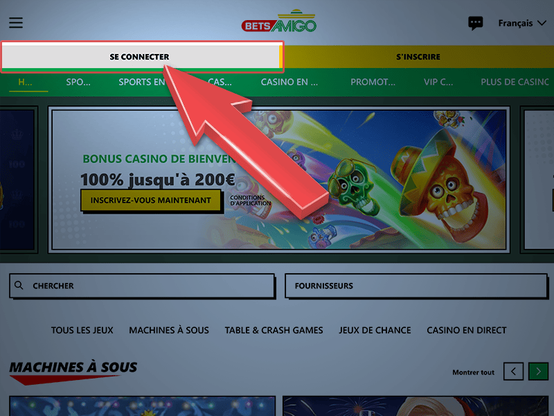 Cliquez sur « Se Connecter »