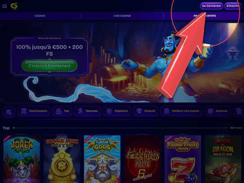 Appuyez sur « Se connecter »