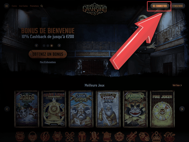 Cliquer sur « Se Connecter »