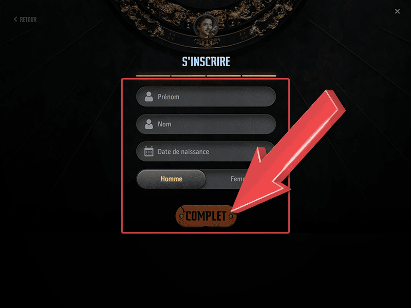 Renseignez vos informations personnelles