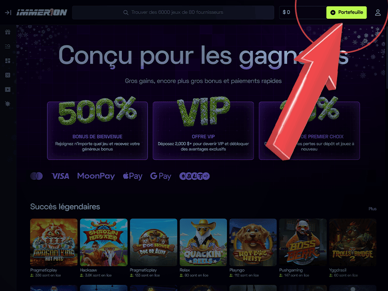 Cliquez sur « CONNEXION »