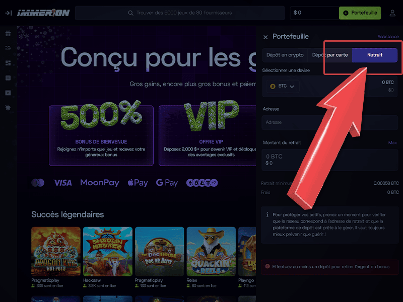 Cliquez sur « CONNEXION »