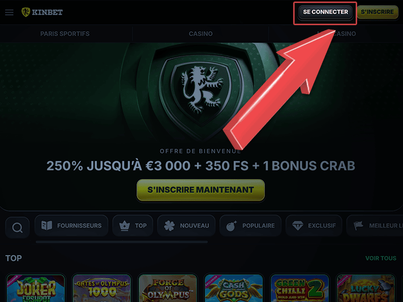Faites un clic sur « Se Connecter »