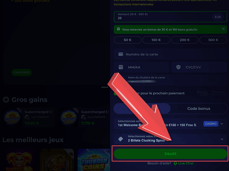 Validez la transaction