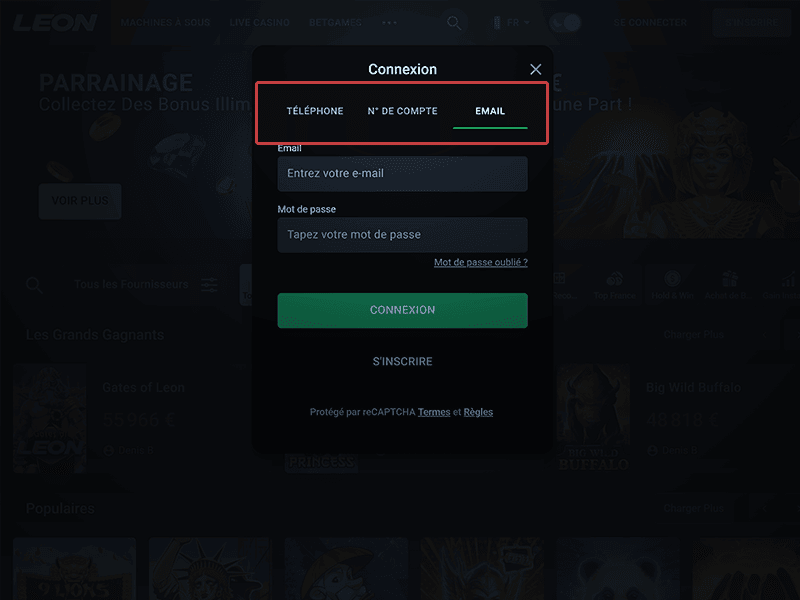 Optez pour une méthode de connexion