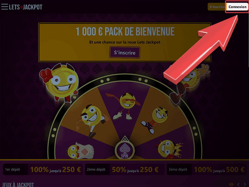 Cliquez sur « Connexion »