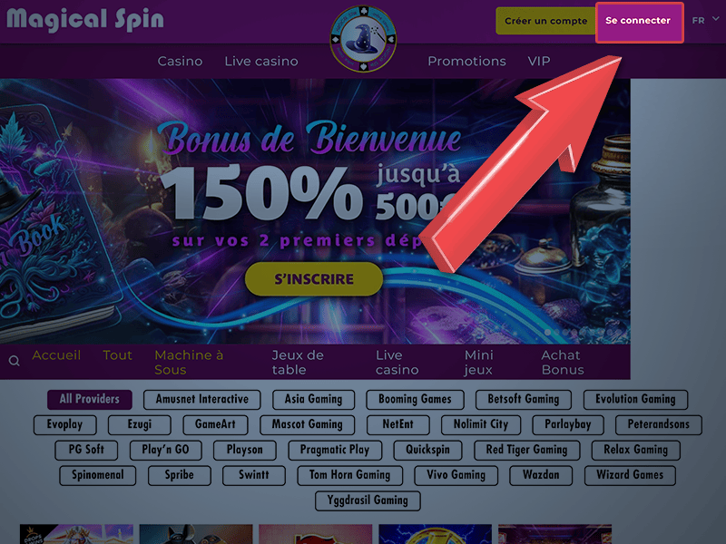 Cliquez sur ''Se connecter''